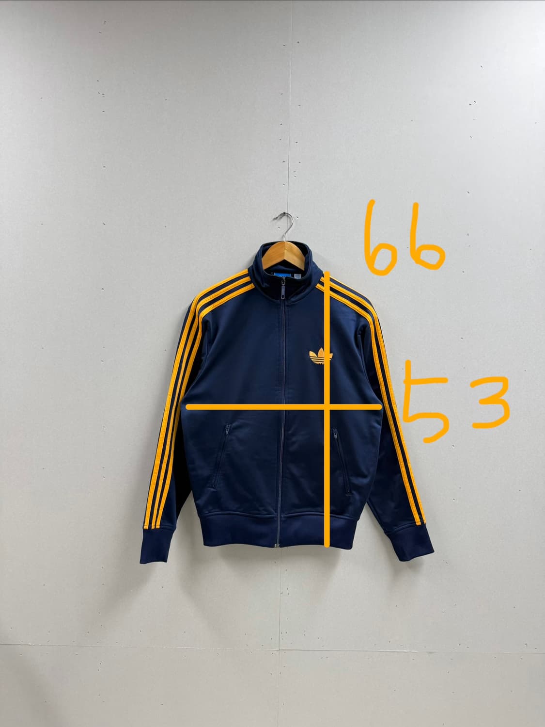 공용 M / 아디다스 파이어버드 져지 트랙탑 네이비/옐로우 상품이미지2