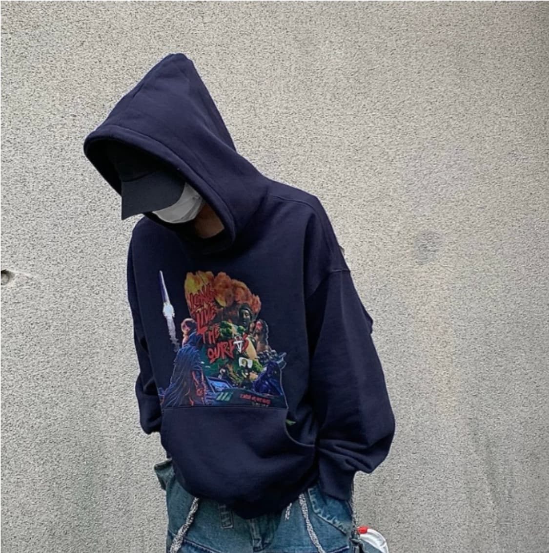 (Free) PAS-050 후드티 네이비 상품이미지1