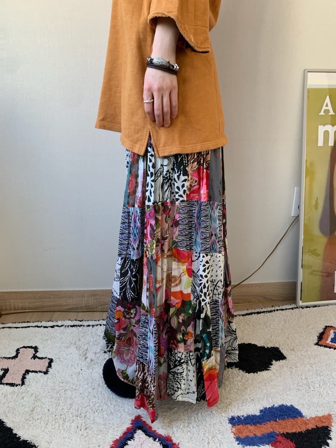 ethnic maxi patchwork skirt 상품이미지3