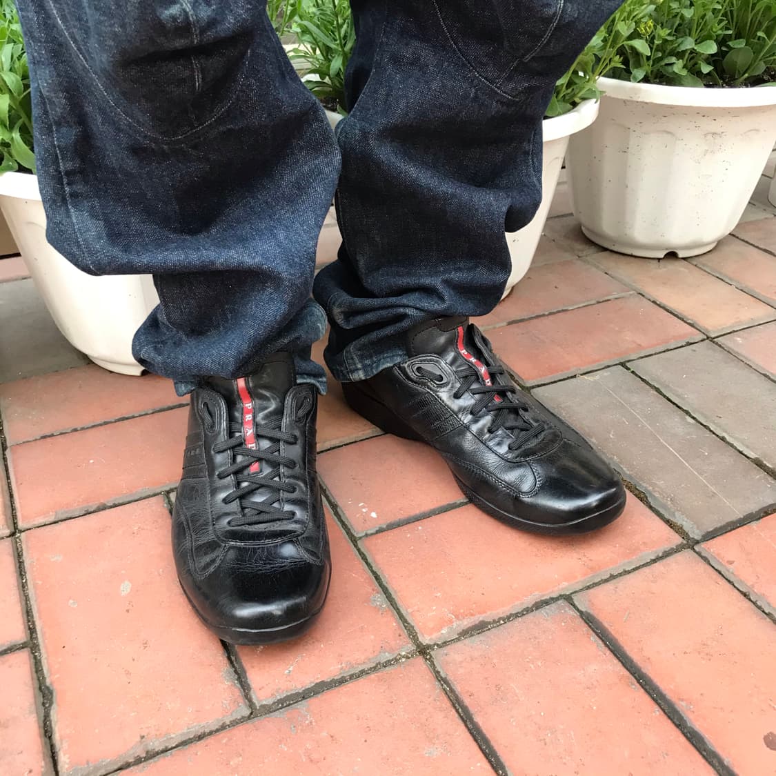 프라다 스포츠 리네아로사 레더 스니커즈 상품이미지9