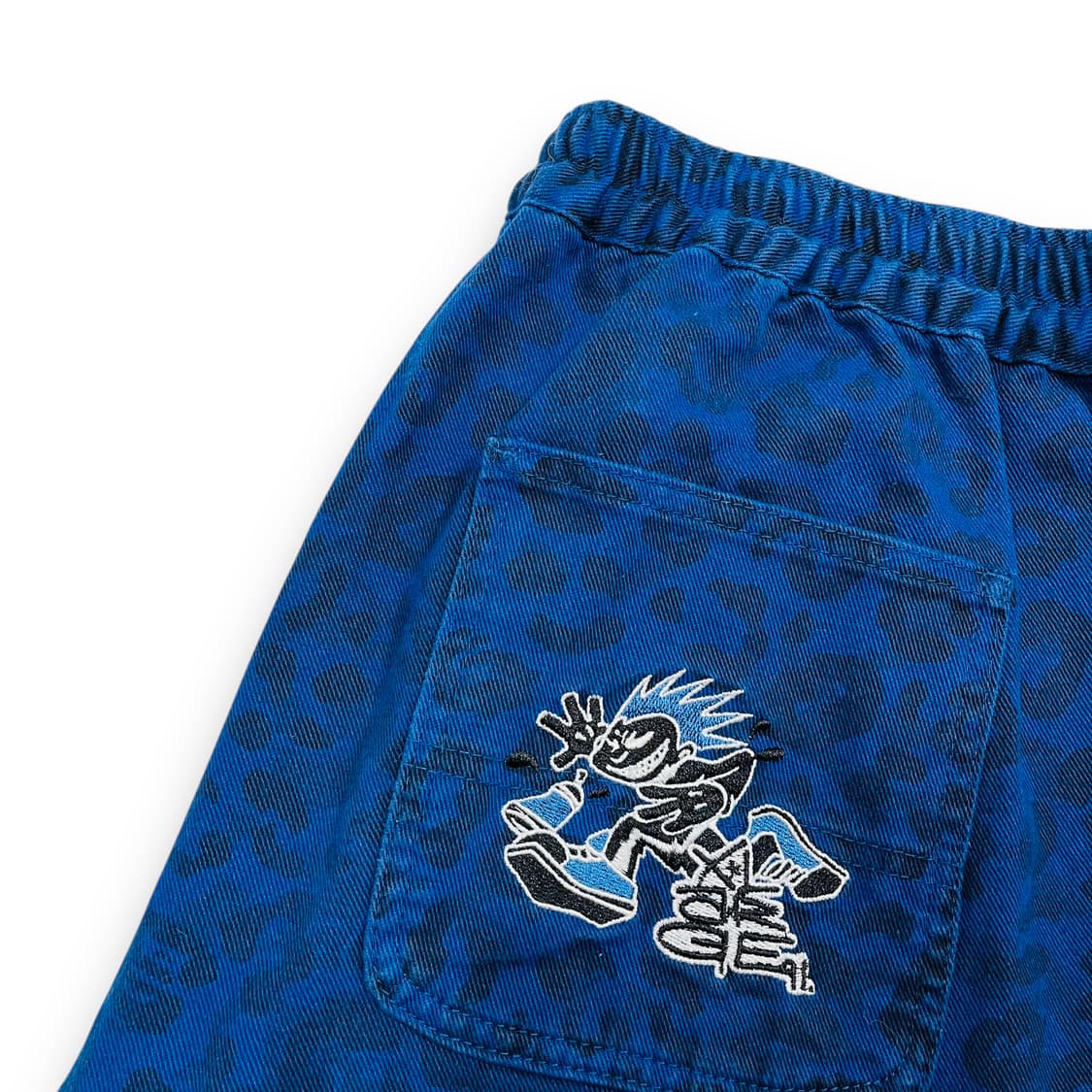 엑스 라지 블루 레오파드 올드스쿨 와이드 코튼 팬츠 상품이미지6