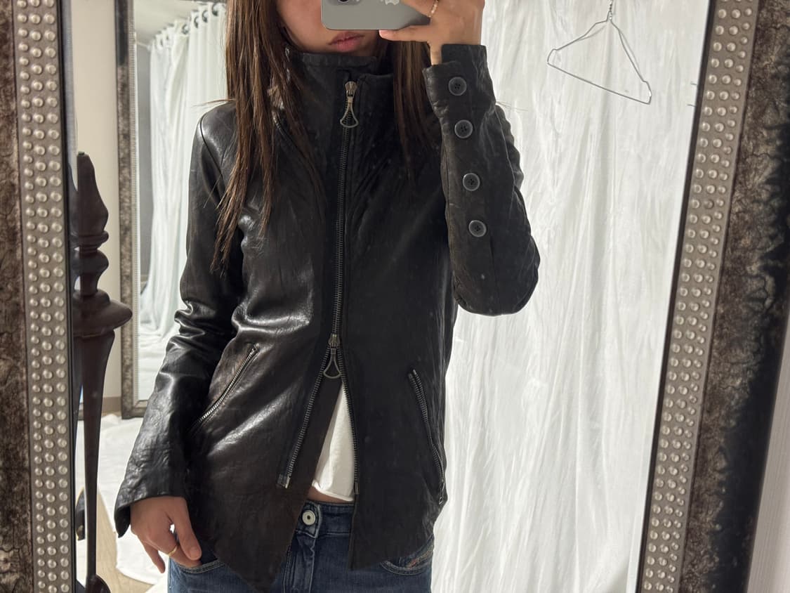 US vintage leather jacket 상품이미지5