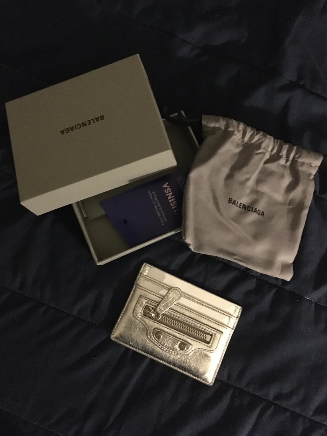 발렌시아가 르 카골 미니 지갑 메탈라이즈드 실버 상품이미지1