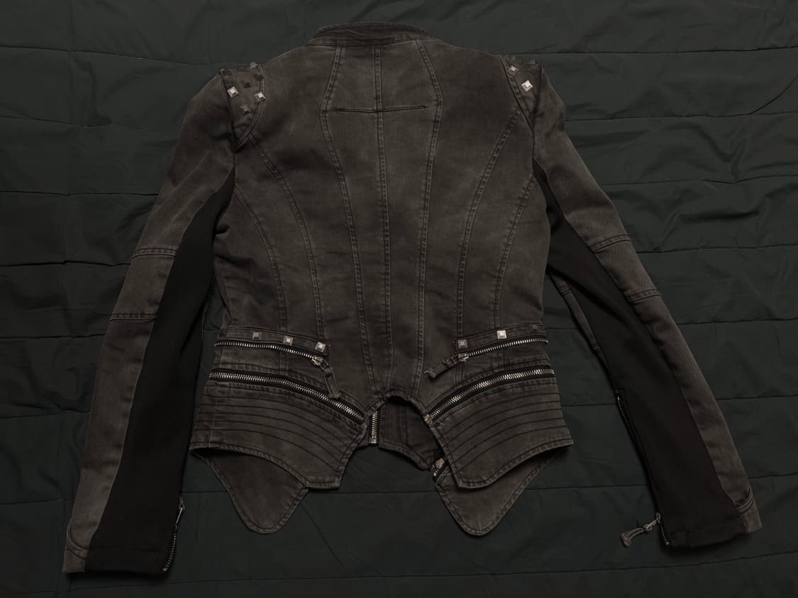 shalang 흑청 스터드 라이더 자켓 상품이미지2