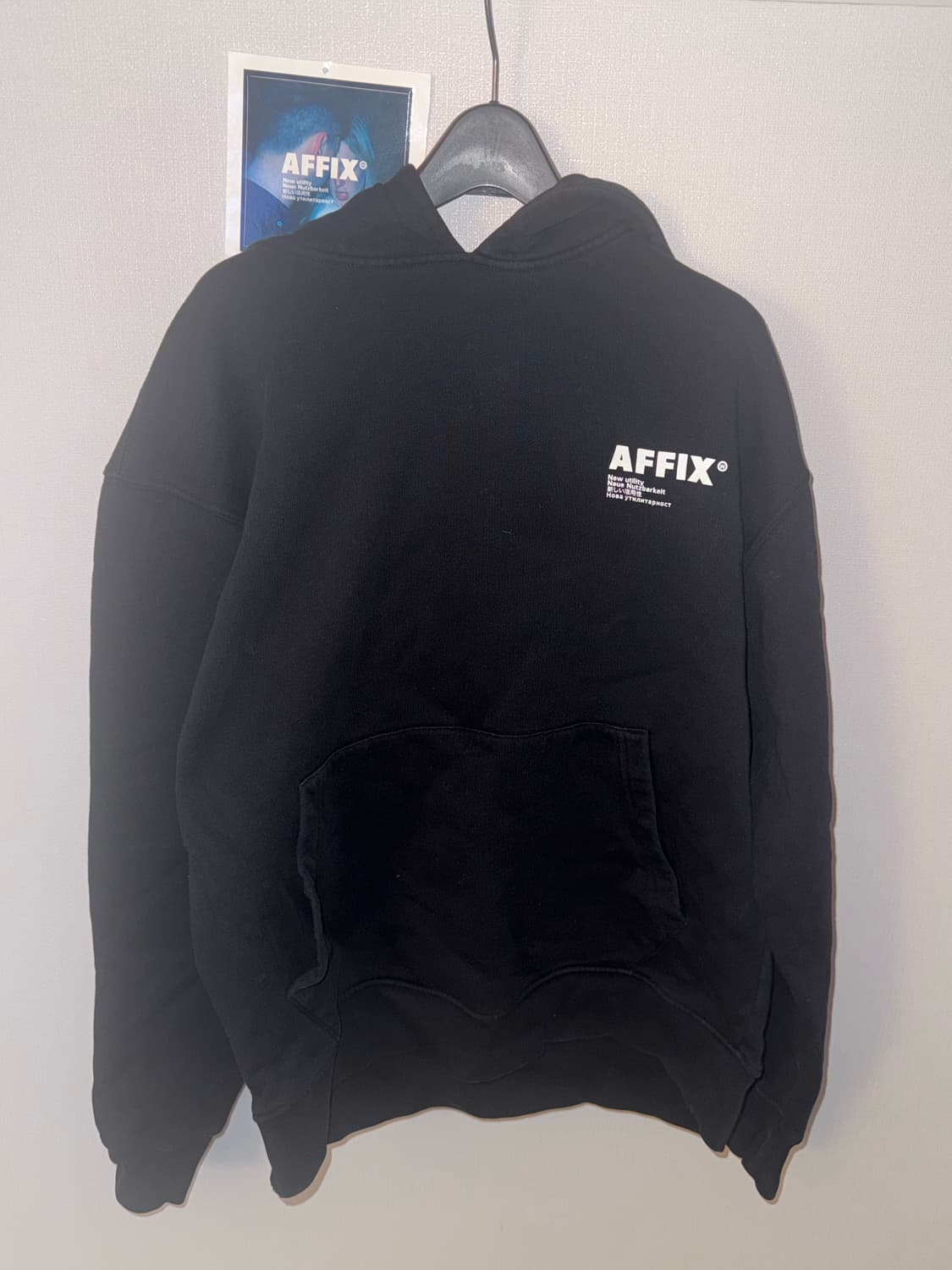 AFFIX Hoodie Utility Black / White L 상품이미지3