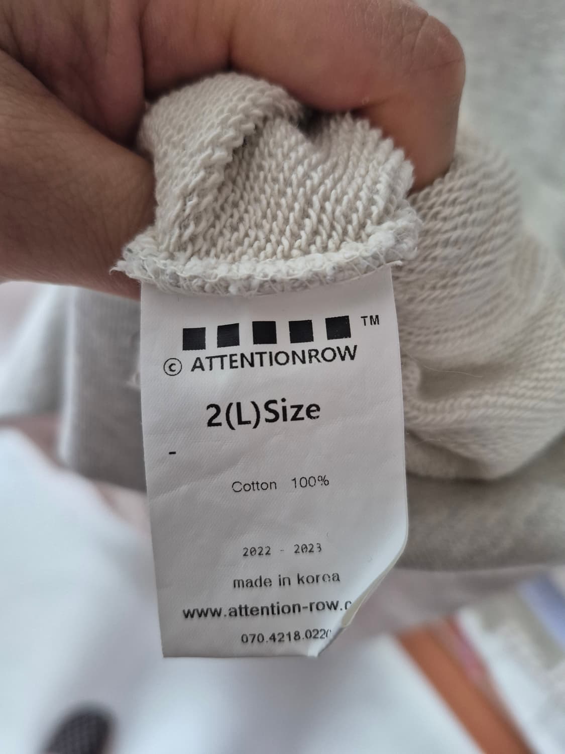 어텐션로우 후드티 상품이미지5