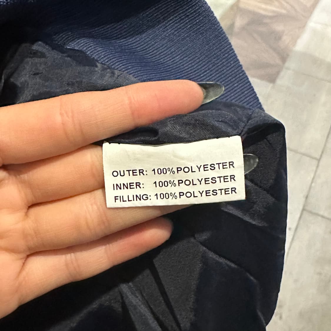 폴로 랄프로렌 바시티 패딩 자켓 풀집업 스냅버튼 디테일 네이비 상품이미지7