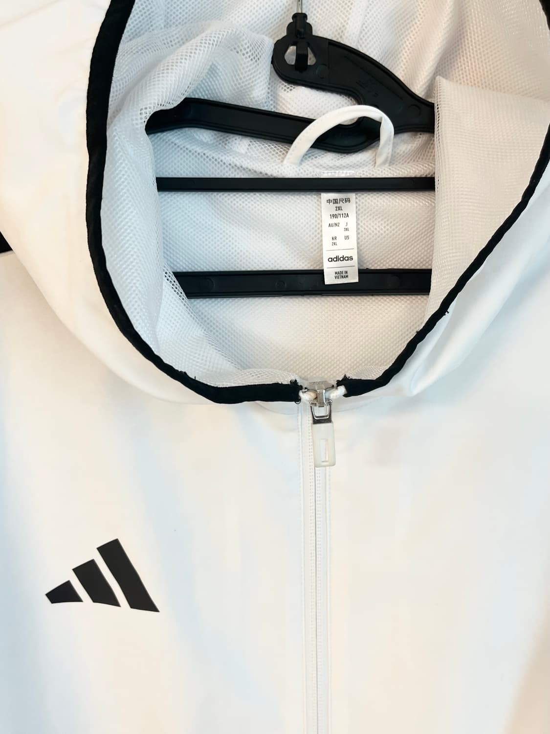 아디다스 윈드브레이커 흰, 검 바람막이 (2XL size) 상품이미지4