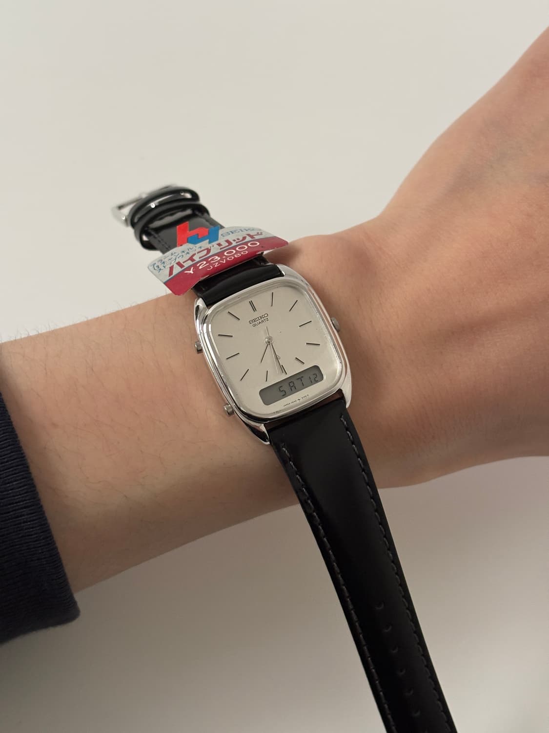 세이코 1980년대 실버 탱크 아나 디지 쿼츠 데드스탁 상품이미지8