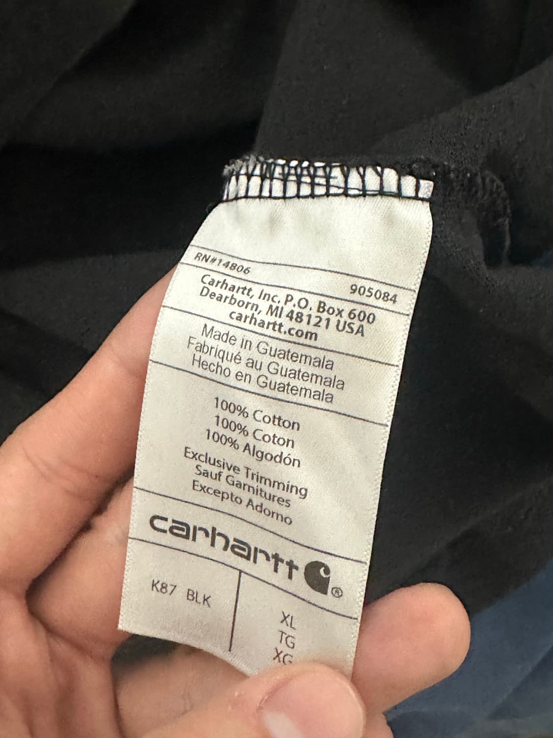 (XL) 칼하트 루즈핏 반팔 블랙 상품이미지3