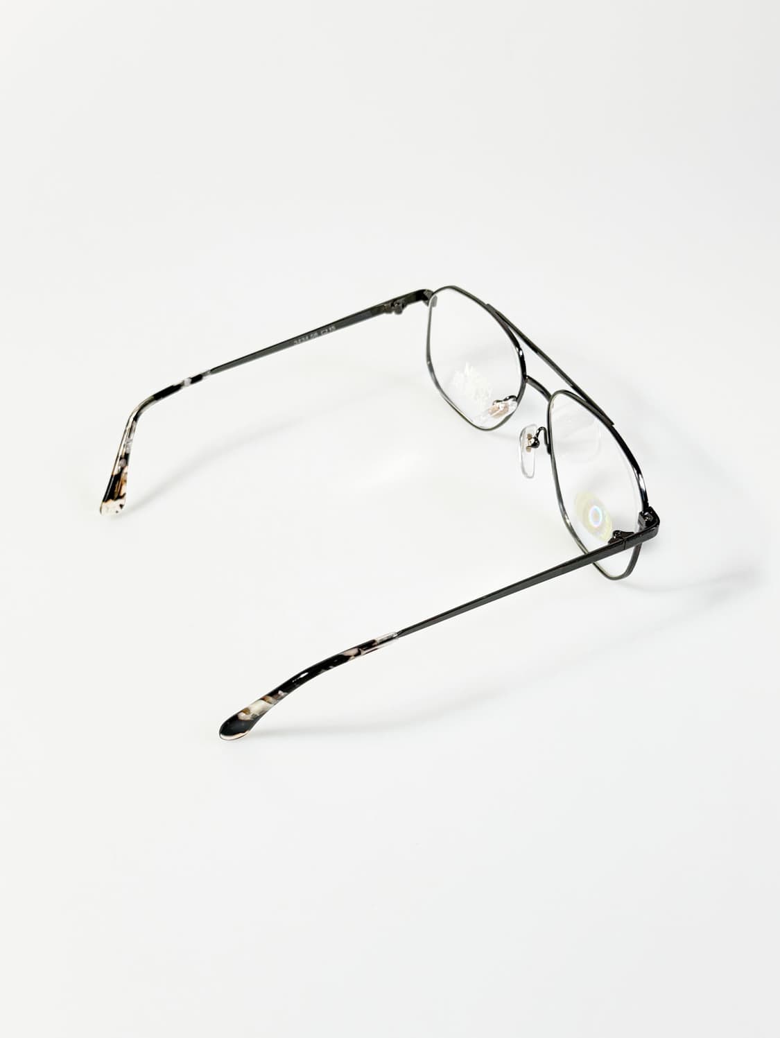 90s PARIM 건메탈 보잉 스퀘어 프레임 빈티지 안경 상품이미지4