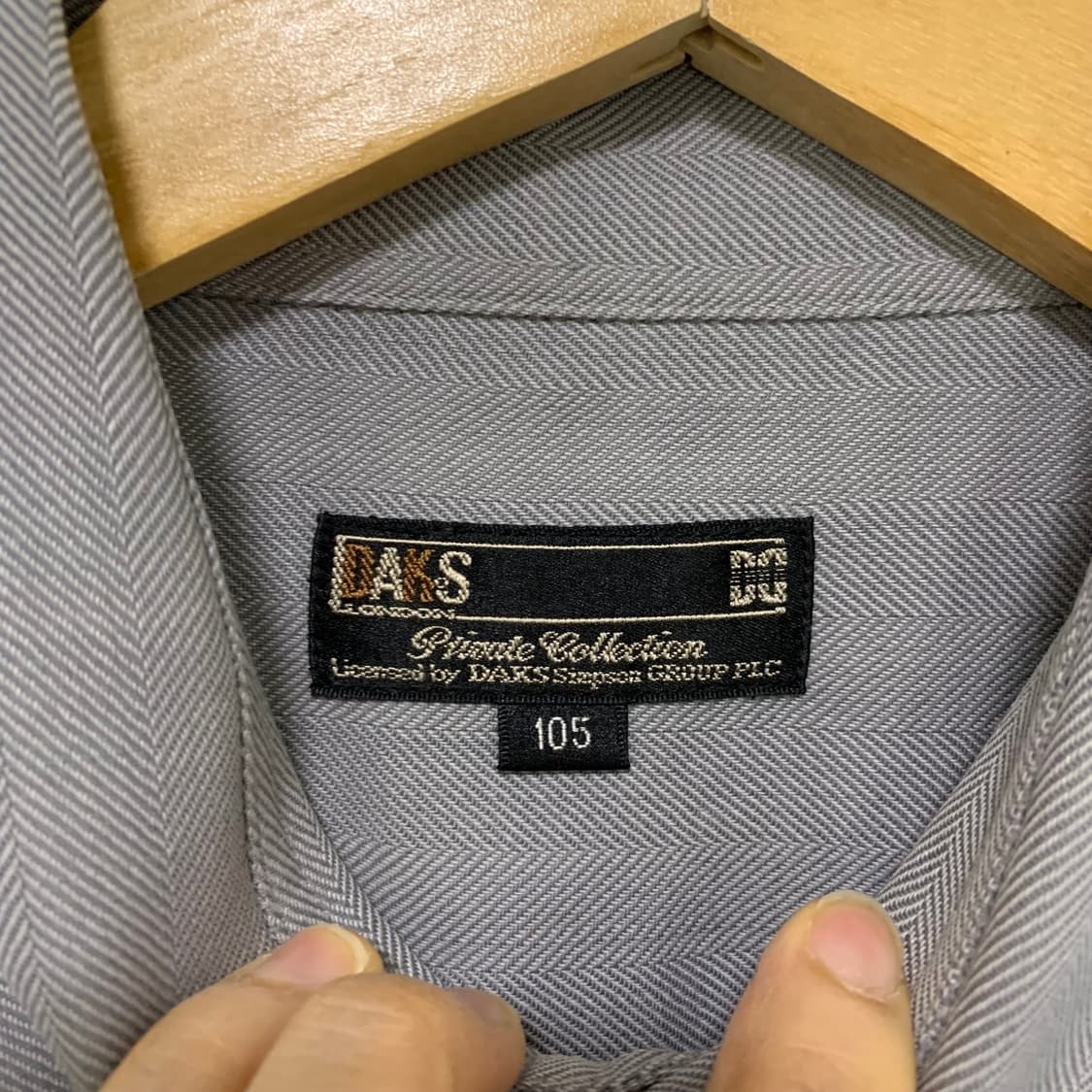 닥스 DAKS 베이직 그레이 셔츠 남성 105 남녀공용 빈티지 상품이미지3