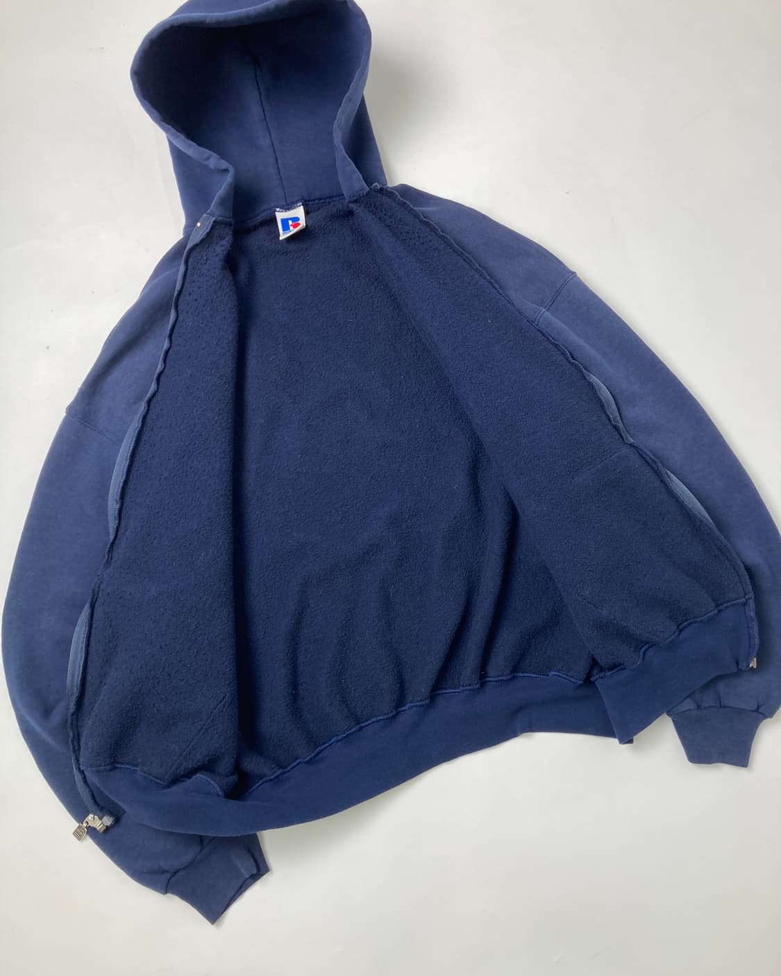90s Russell Zip Up Hoodie (navy) 상품이미지7
