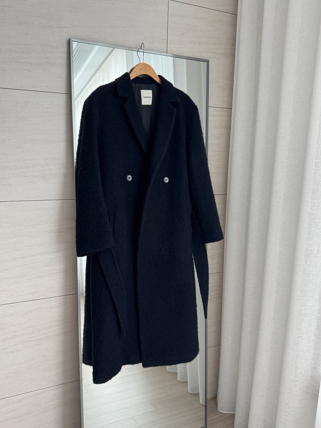 🖤 산드로(Sandro) 부클 트위드 롱코트 상품이미지1