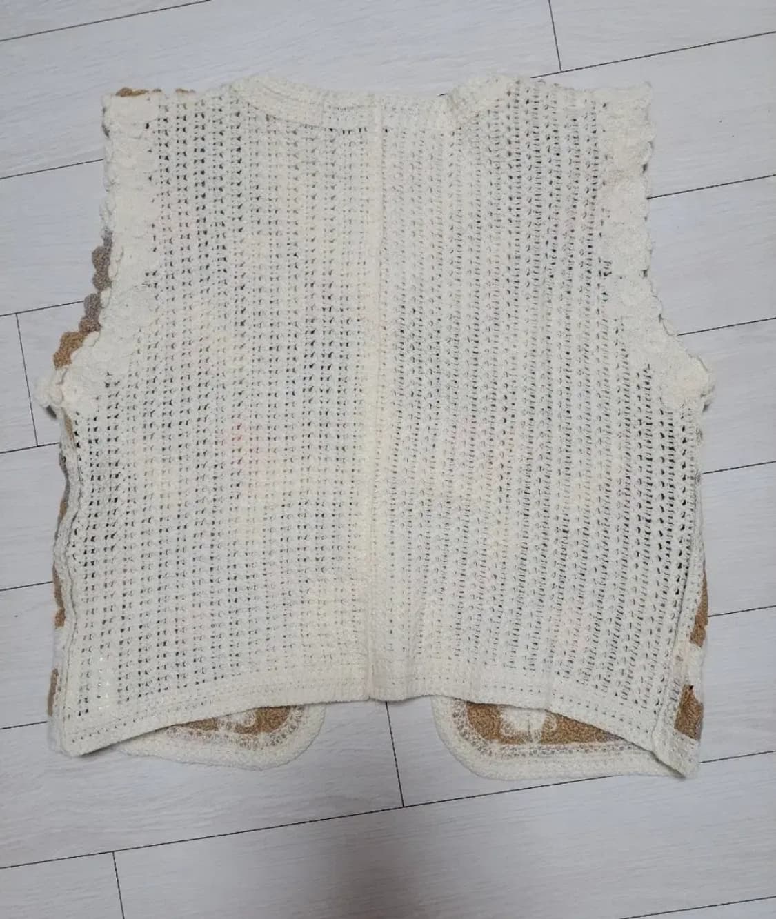 급처새상품!바닐라비 꽃뜨개 니트조끼베스트 리즈리사st레니본st오즈세컨st 상품이미지3