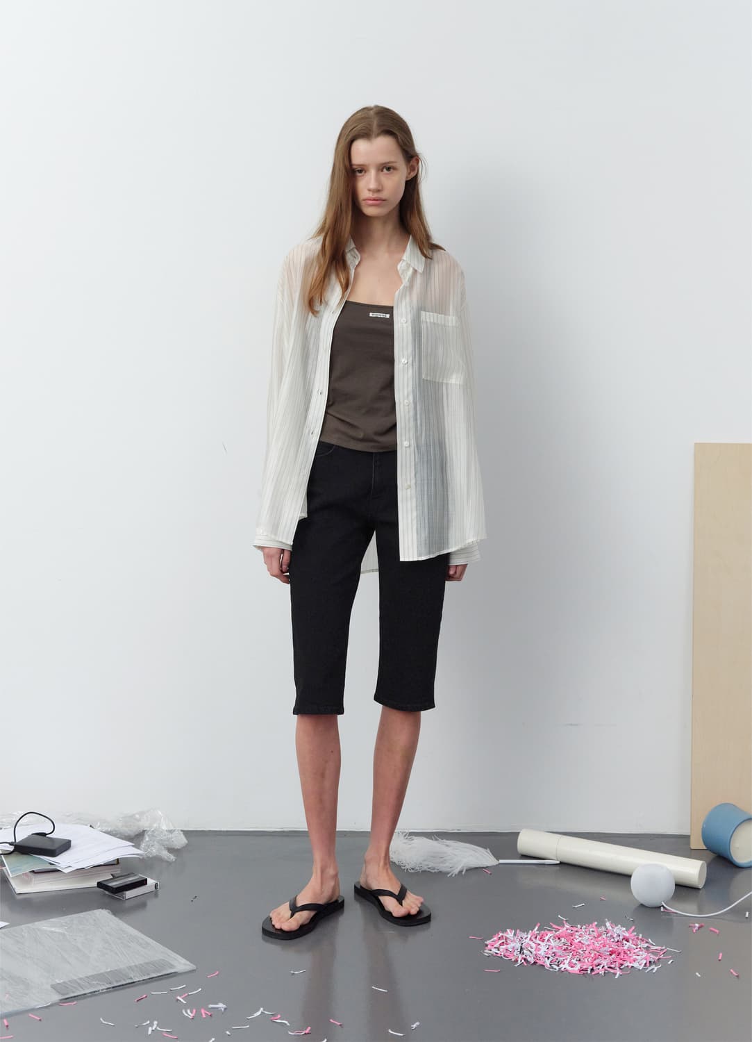 르바 Below Capri Denim - Black (XS) 상품이미지3