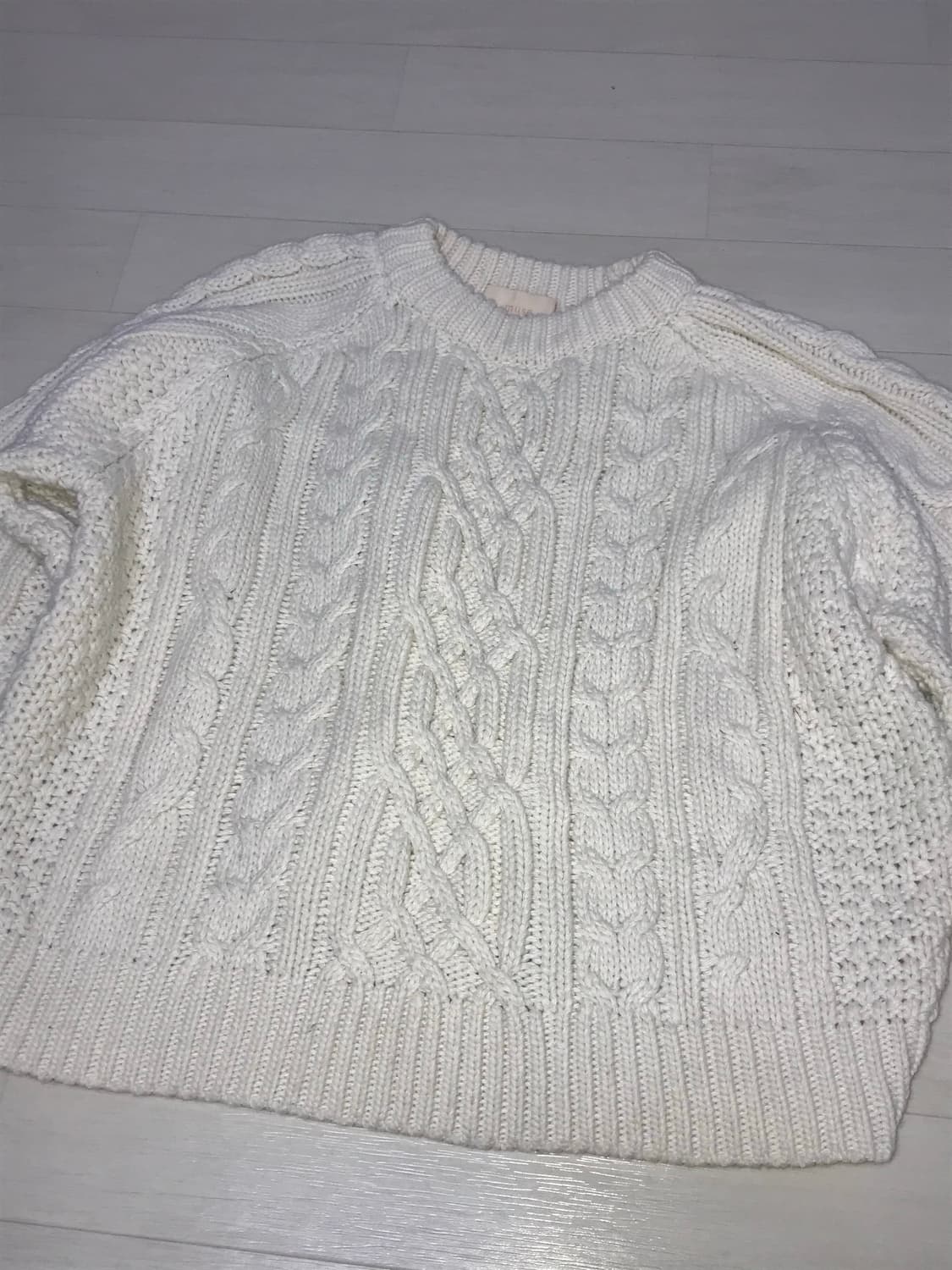 케이블 니트 아이보리  상품이미지2