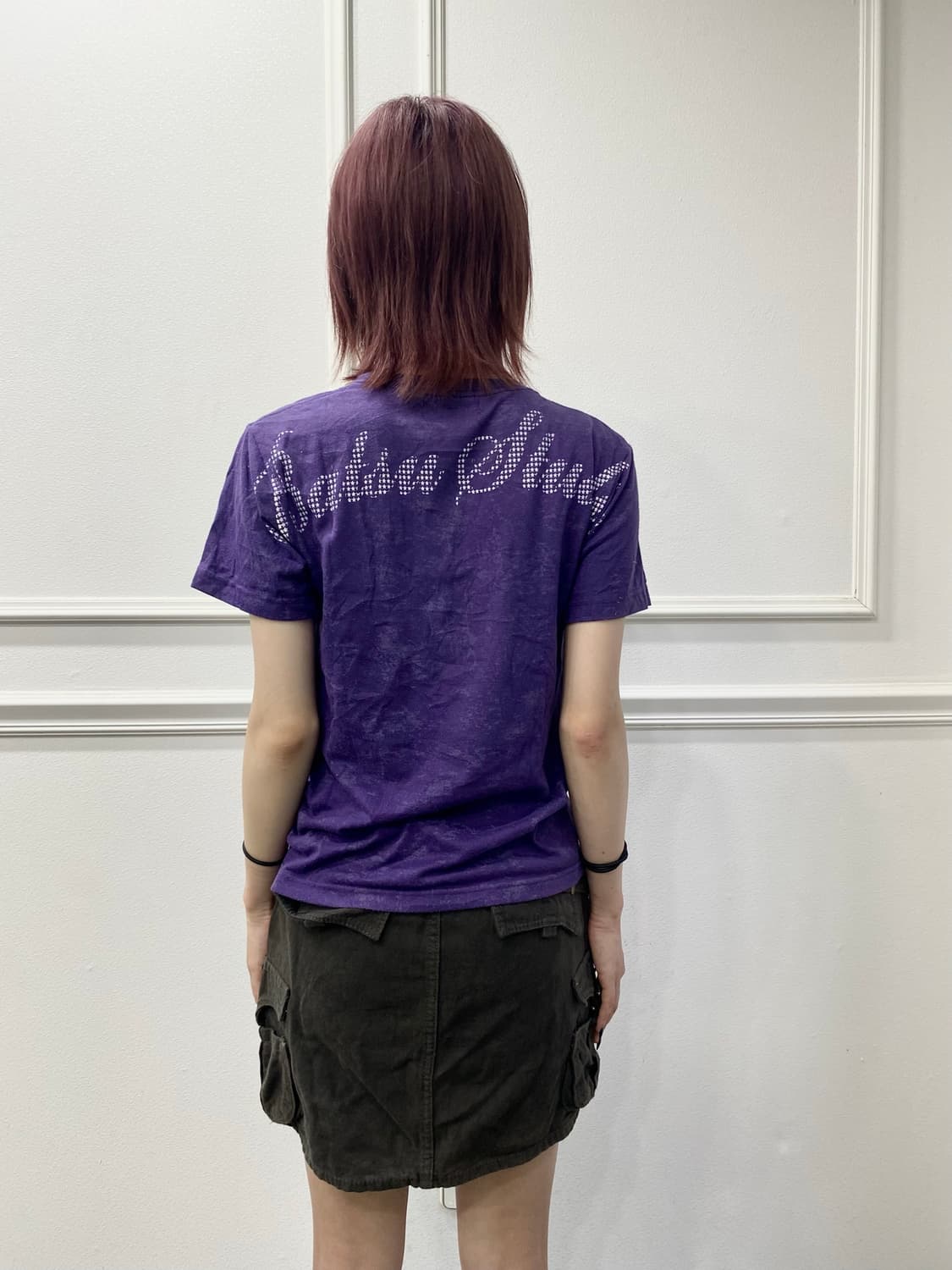 [BA-TSU]Skull Print Punk Purple Tee 상품이미지6