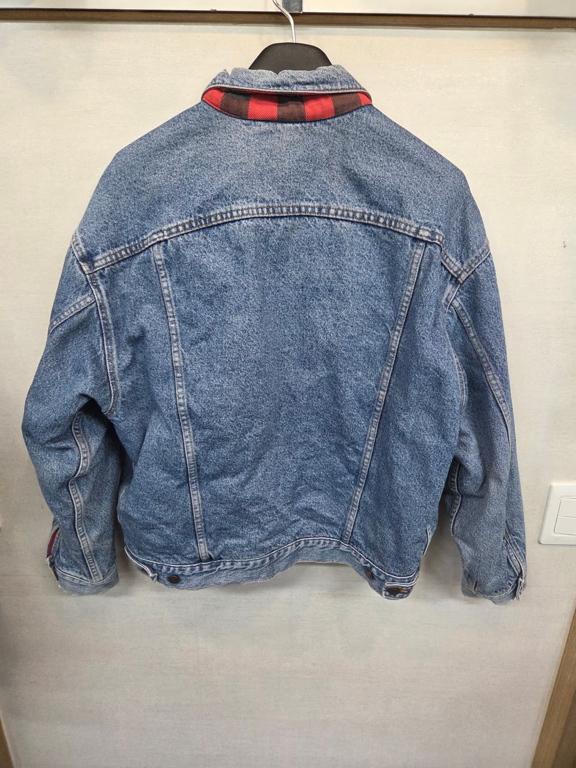 리바이스 빈티지 90s 블랭킷 버팔로 체크 데님자켓 xl 상품이미지2