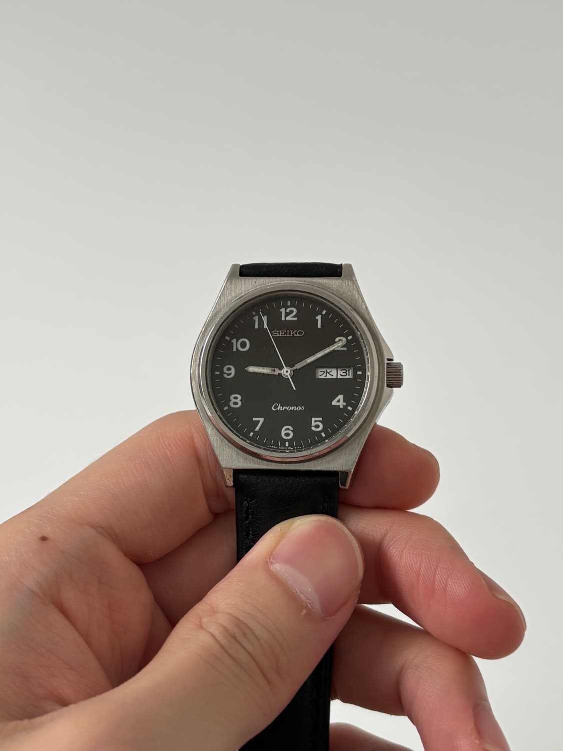 1980s Chronos Black Dial Silver Quartz 상품이미지3