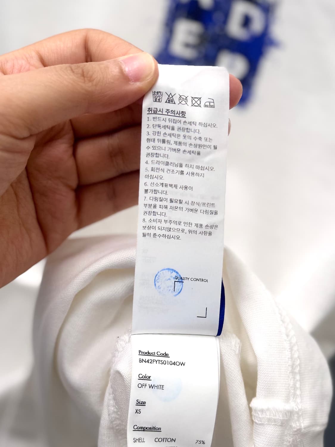 Ader Error 아더에러 시그니피컨트 TRS 태그 화이트 색상 반소매 상품이미지10