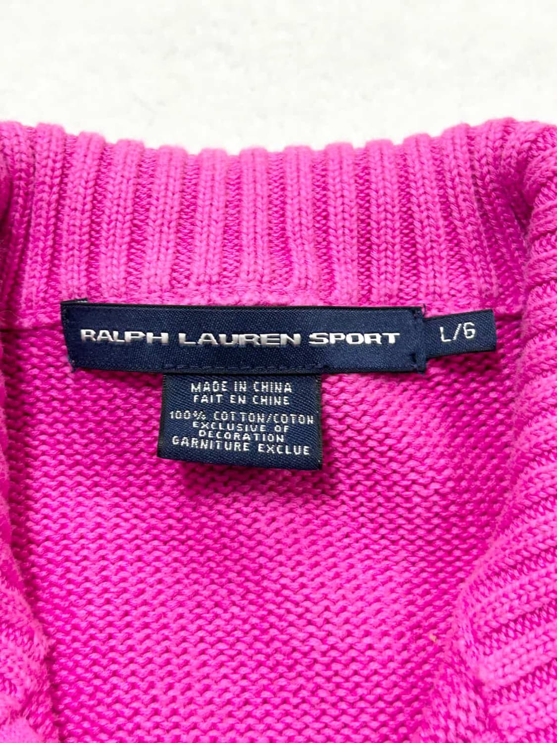 폴로 연두포니 핑크 니트집업 상품이미지8