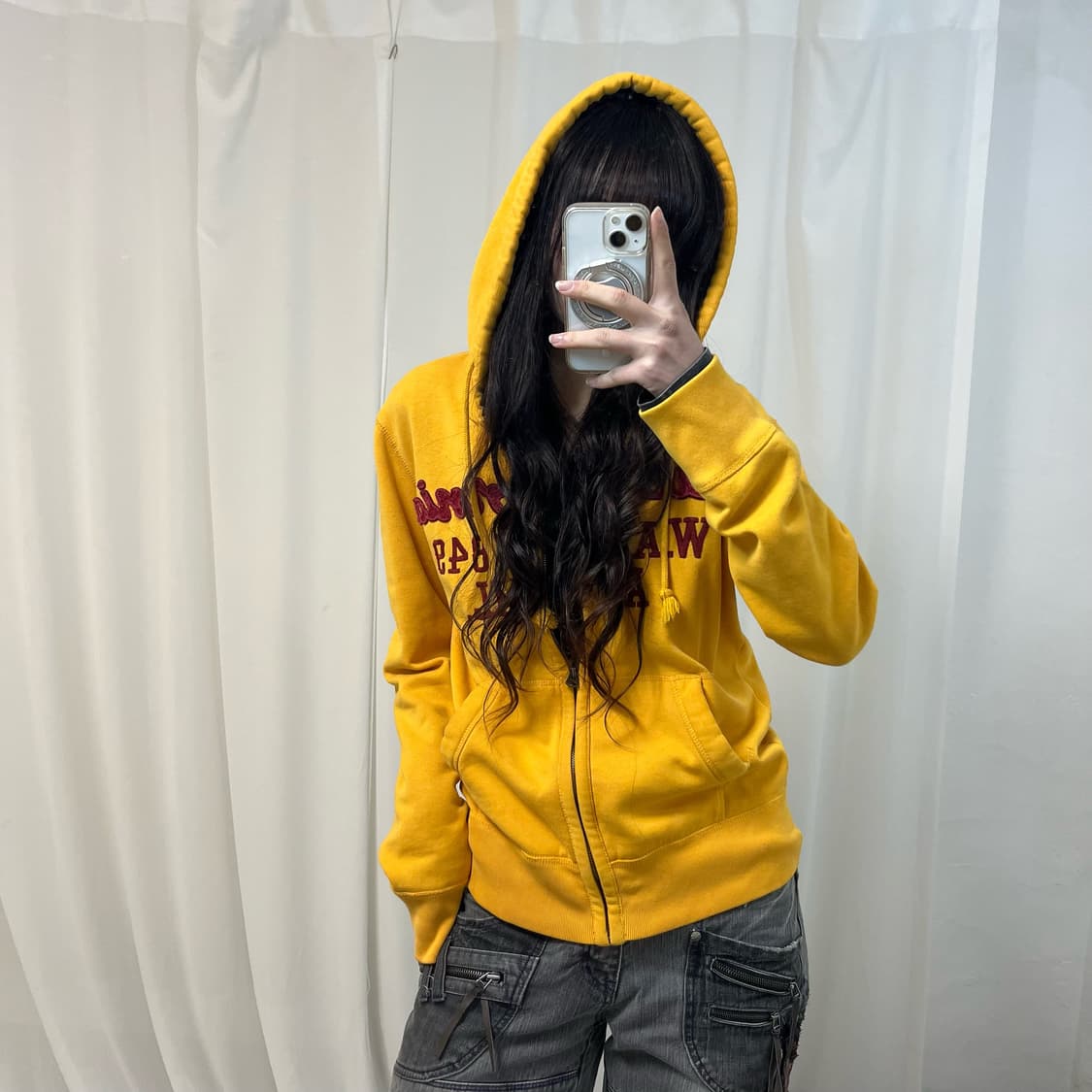 Who.A.U Mustard Zip Hoodie 상품이미지1