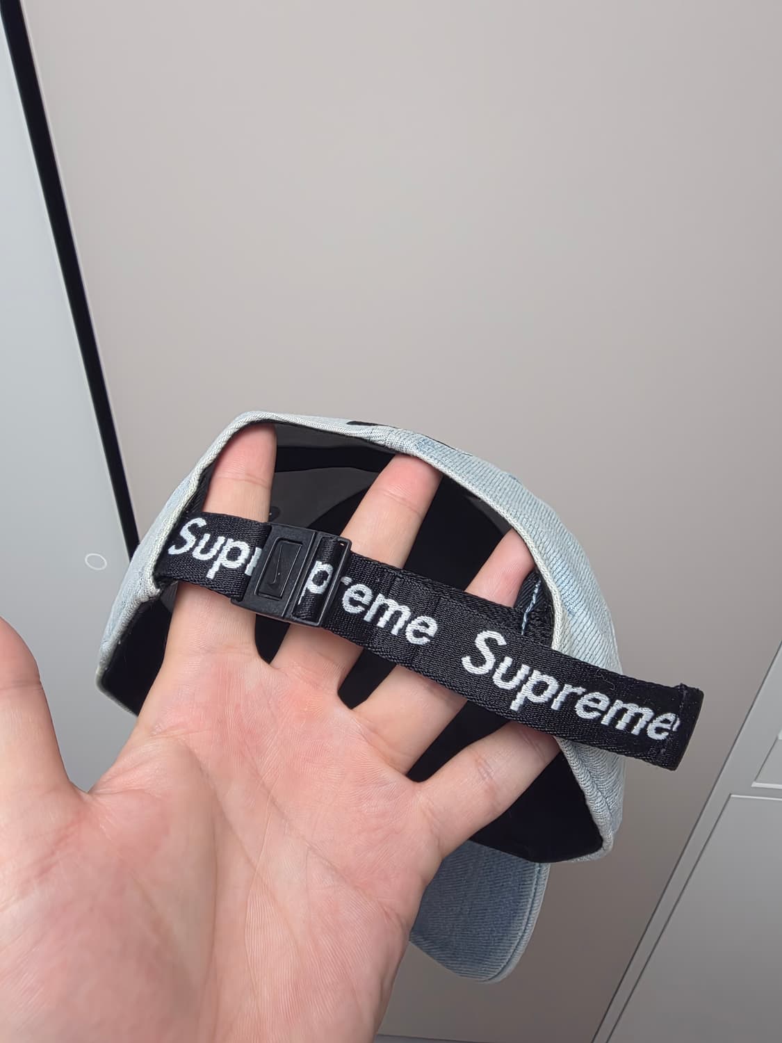 슈프림 x 나이키 ACG 데님 6-패널 캡 워시드 블루 - 22FW 상품이미지5