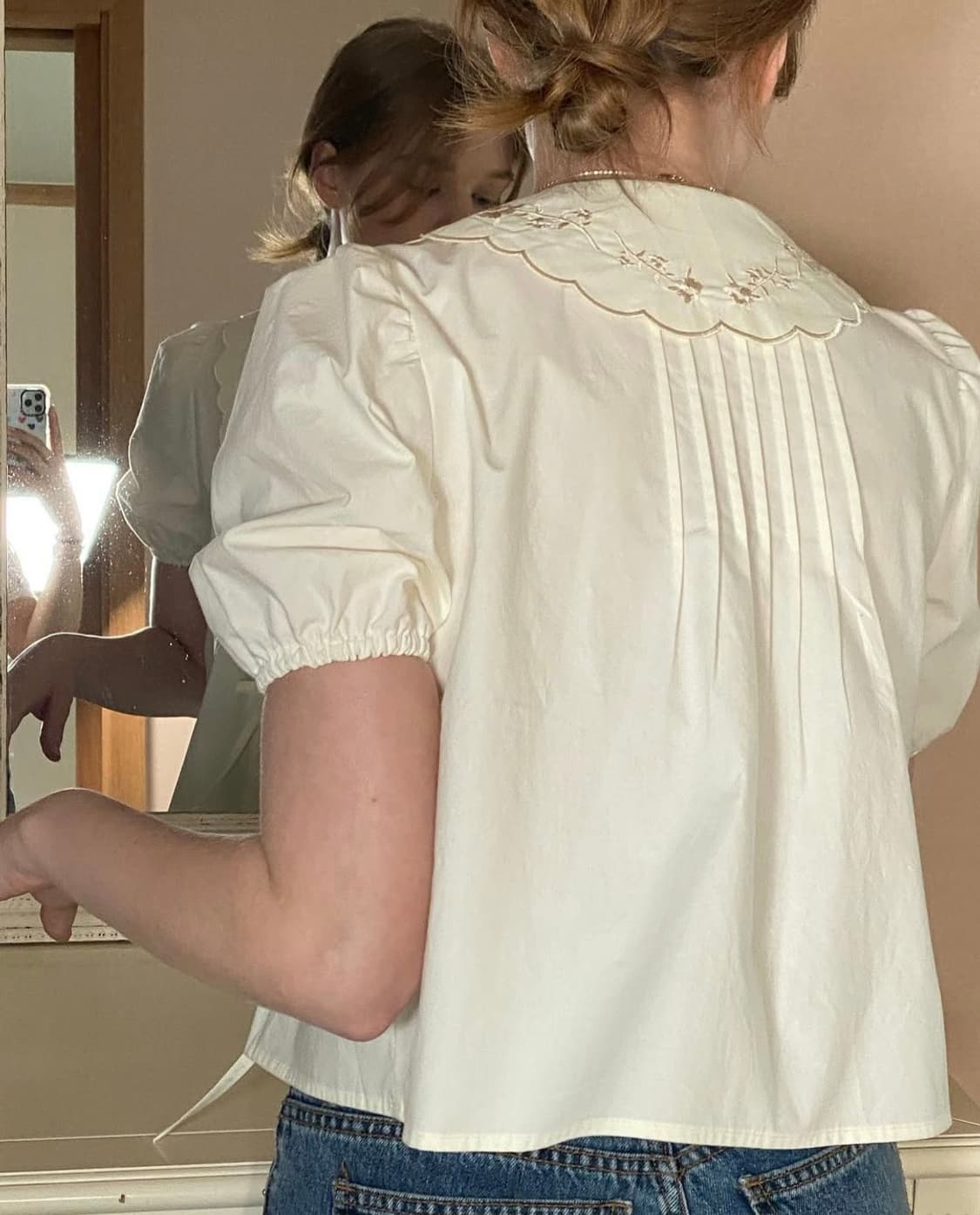 w컨셉 모메벤 블라우스 (빌리 하루나 착용) 상품이미지4