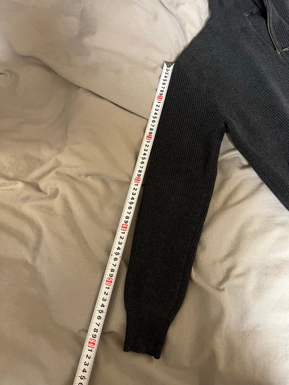 폴로 랄프로렌  차콜 2웨이 풀집업 니트 s 상품이미지7