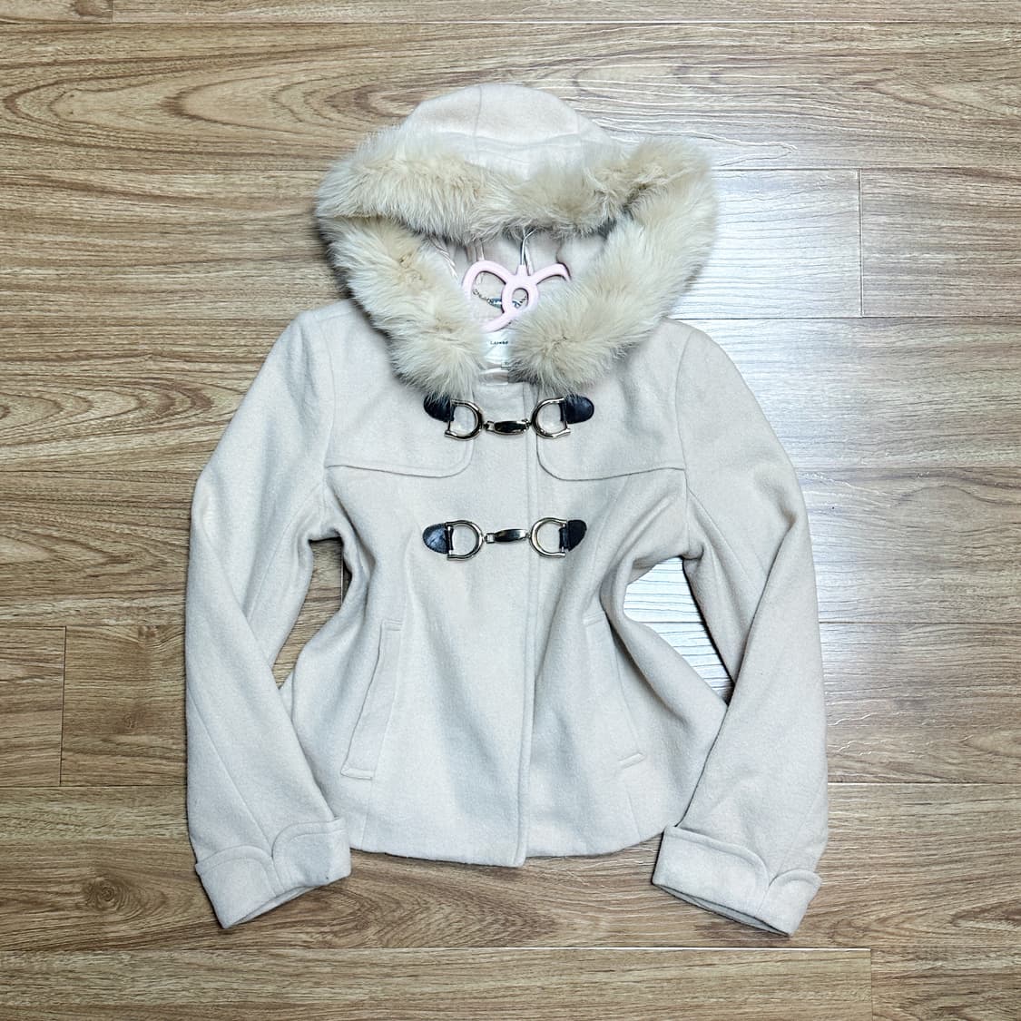 빈티지 버클 라떼 퍼 후드 코트 히메갸루 로걀 라떼 모리걸 이시하라사토미 상품이미지2