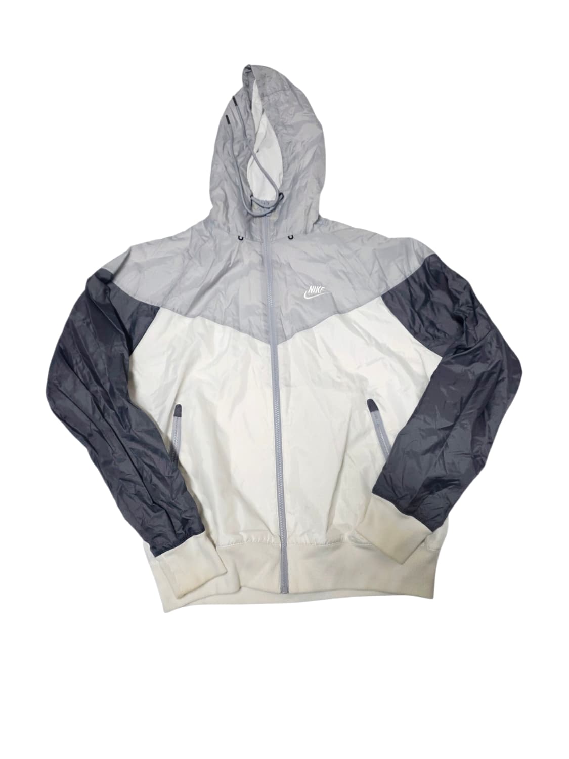 [나이키] Y2K 무드 화이트 그레이 배색 윈드러너 후드 바람막이 95  상품이미지1
