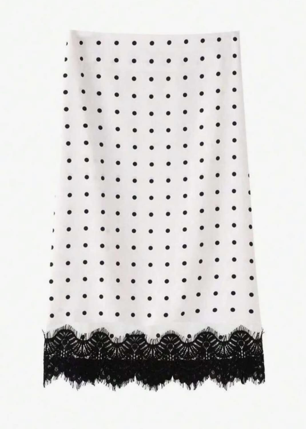 쉬인 도트 레이스 미디 스커트 상품이미지1