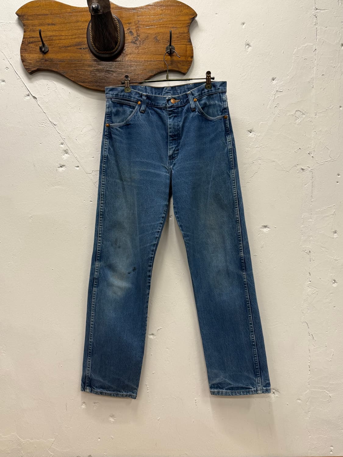 31.5) 90s USA Wrangler Mid Blue Regular  상품이미지5