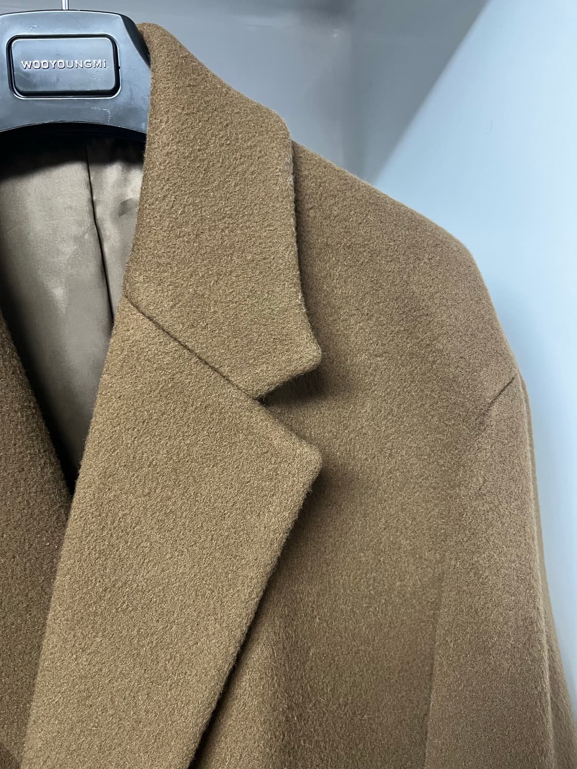 우영미 브라운 알파카 로브 코트 48사이즈 상품이미지3