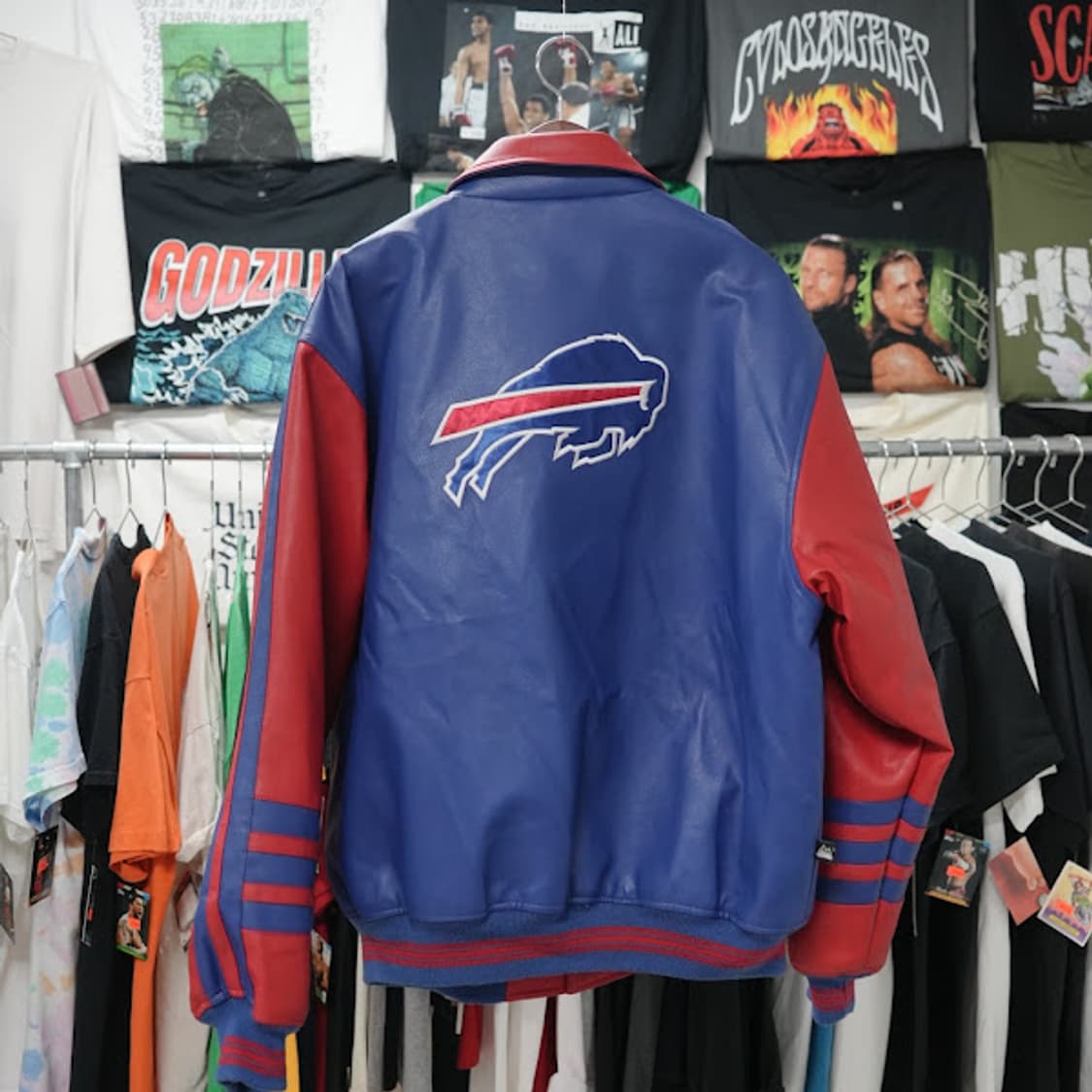 1992년 빈티지 Buffalo Bulls 가죽 재킷 상품이미지7