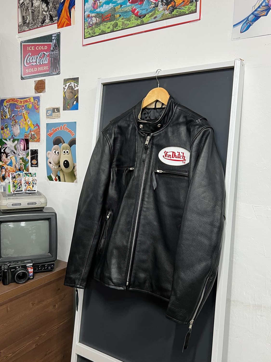 Von Dutch 본더치 모터 사이클 양가죽 라이더 가죽 자켓 상품이미지8