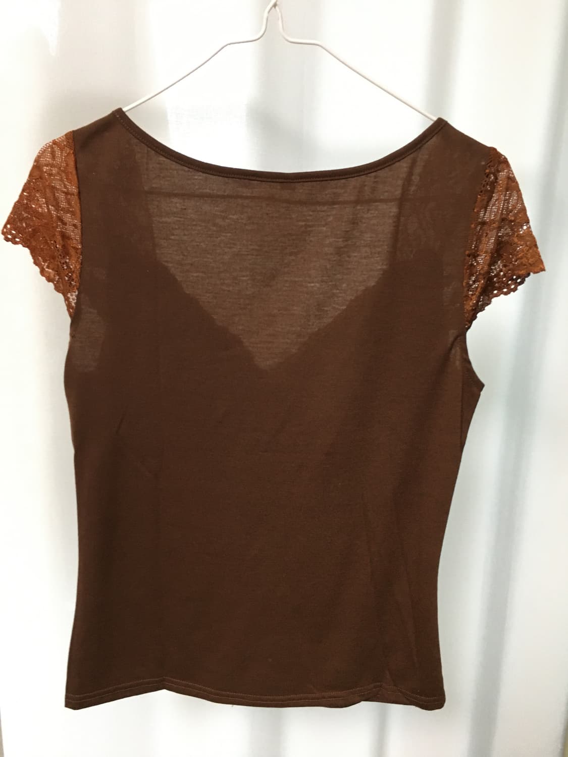 Brown frill T-shirt 상품이미지2
