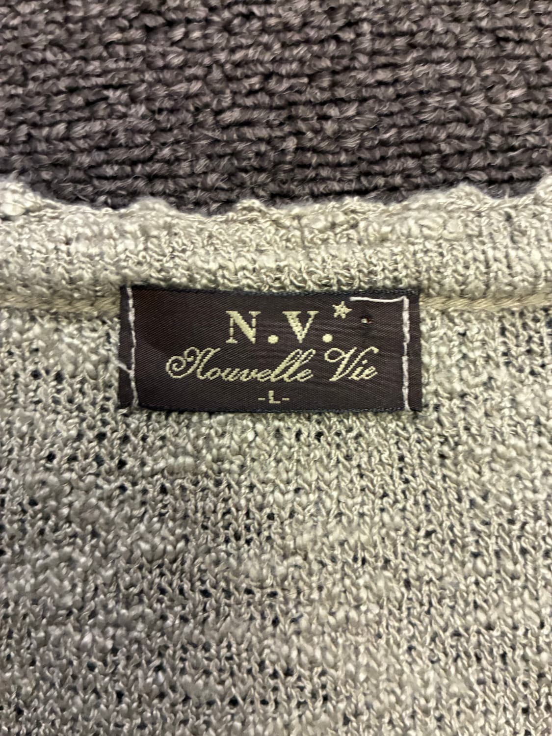 L)Japanese vintage 여성 펀칭 반팔 니트 가디건 상품이미지5