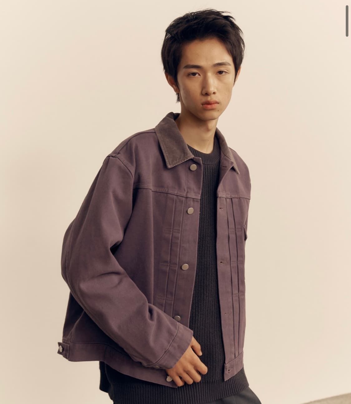 비얼디드키드 캔버스 타입-1 자켓 라벤더 M-L 상품이미지3