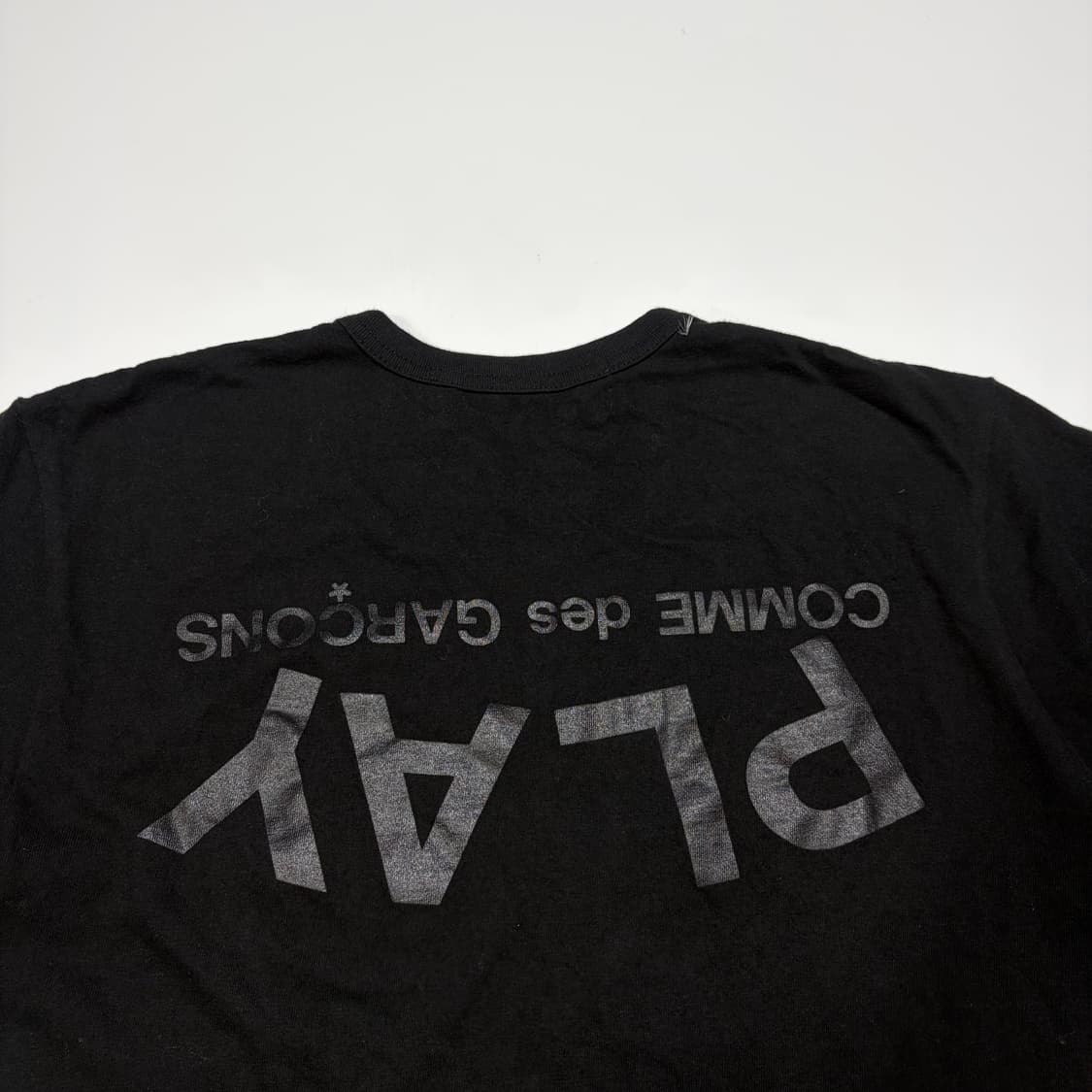 꼼데가르송 플레이 로고 블랙 반팔 티셔츠 상품이미지5