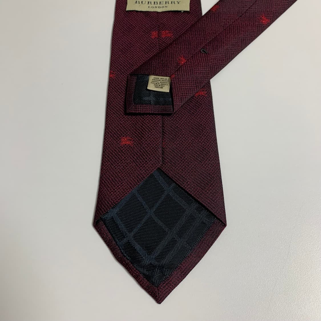버버리(BURBERRY) 모노그램 신형라벨 명품넥타이 최상급 기마병로고 상품이미지5