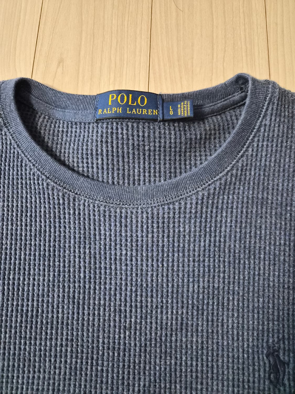 POLO] 폴로 랄프로렌 와플 니트 긴팔 티셔츠 (L) 상품이미지3