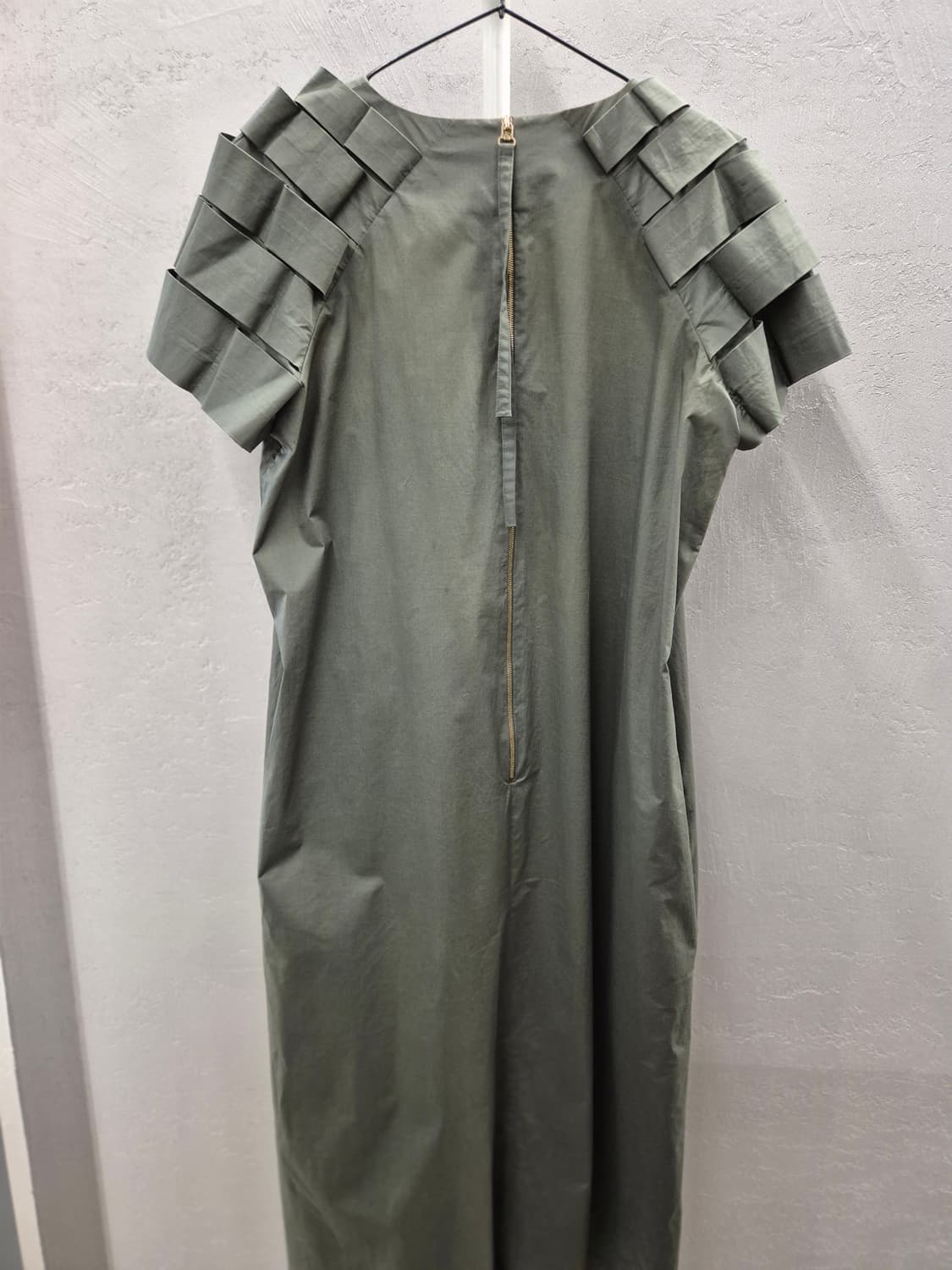 JIYO 카키색 반팔 원피스 S 상품이미지3