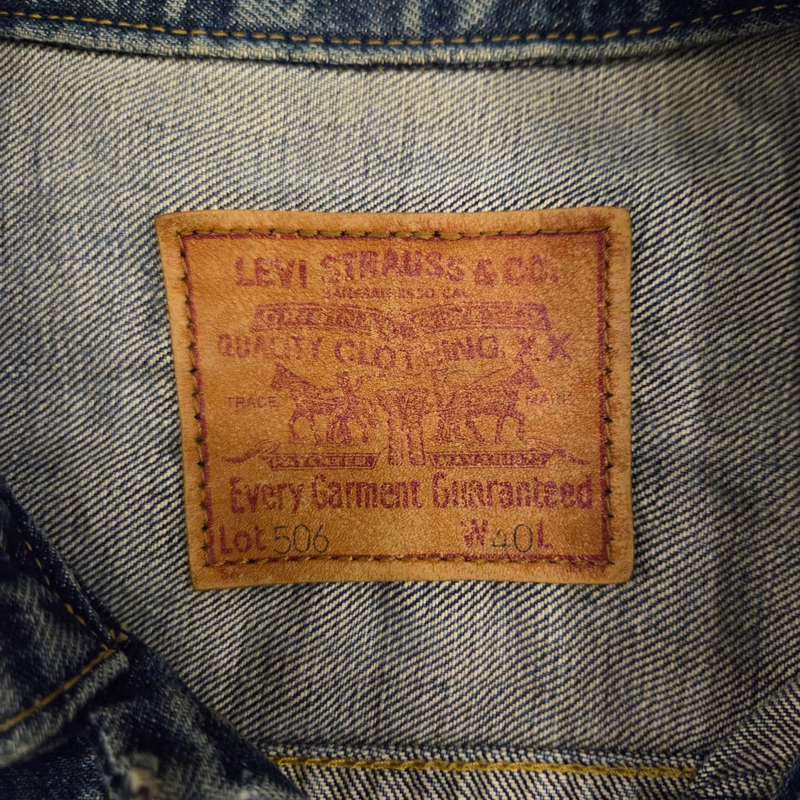 90s 리바이스 lvc 1세대 데님자켓 40 사이즈 71506 타입원 상품이미지3