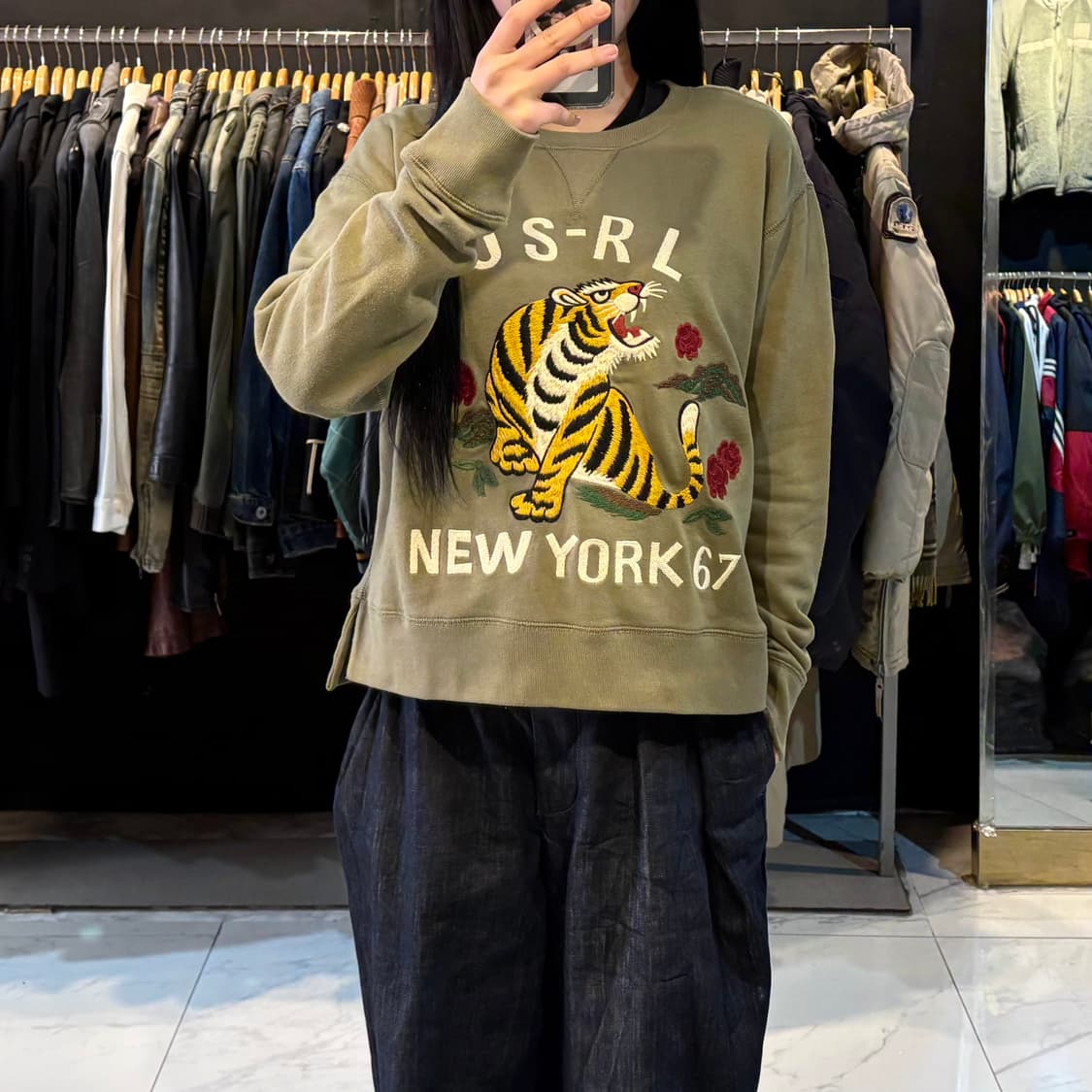 폴로 랄프로렌 호랑이 자수 스웻셔츠 상품이미지1