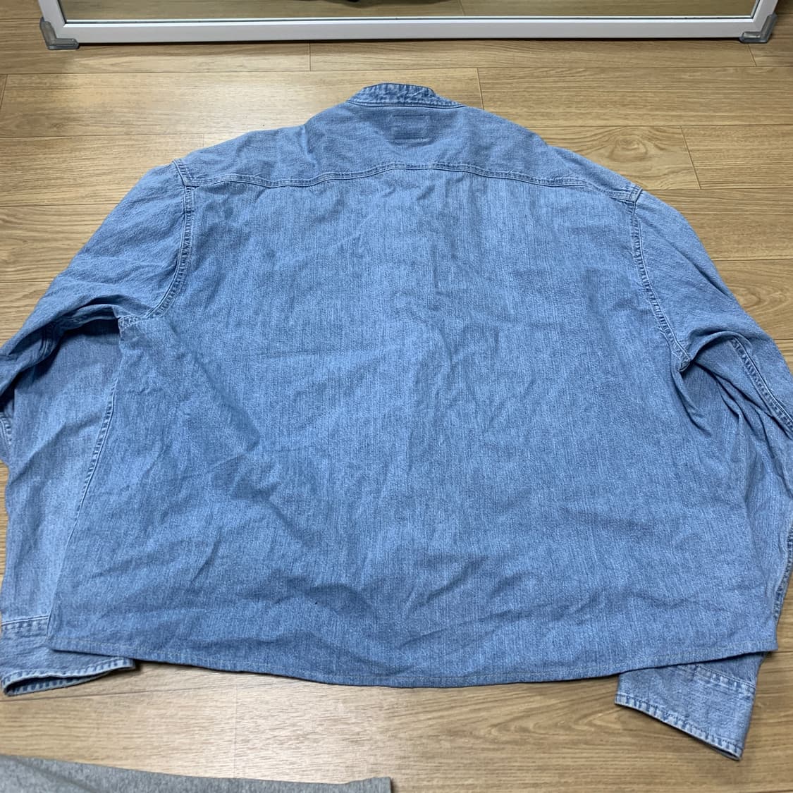XL)Yutori 차이나 스타일 커스텀 데님셔츠 상품이미지2