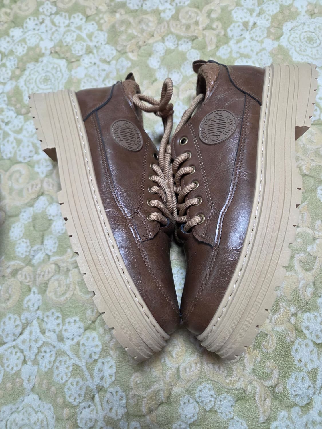 브라운 가죽 캐주얼 운동화270 상품이미지2