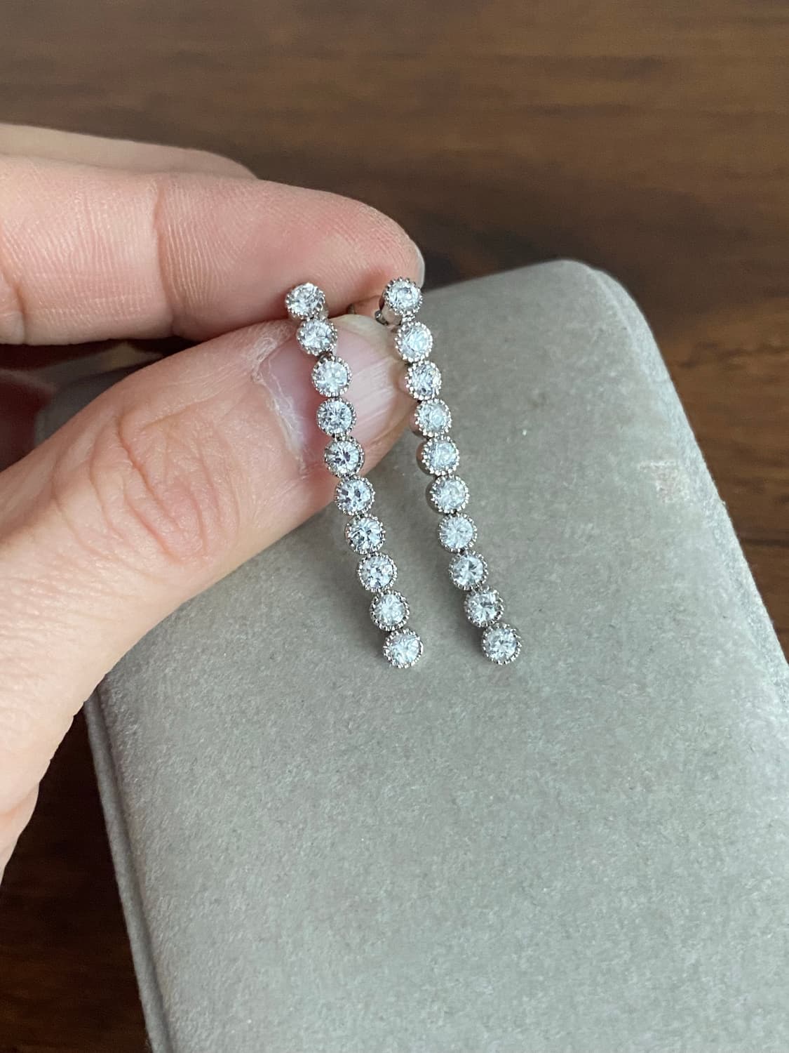 큐빅 테니스 목걸이 귀걸이 세트 상품이미지7