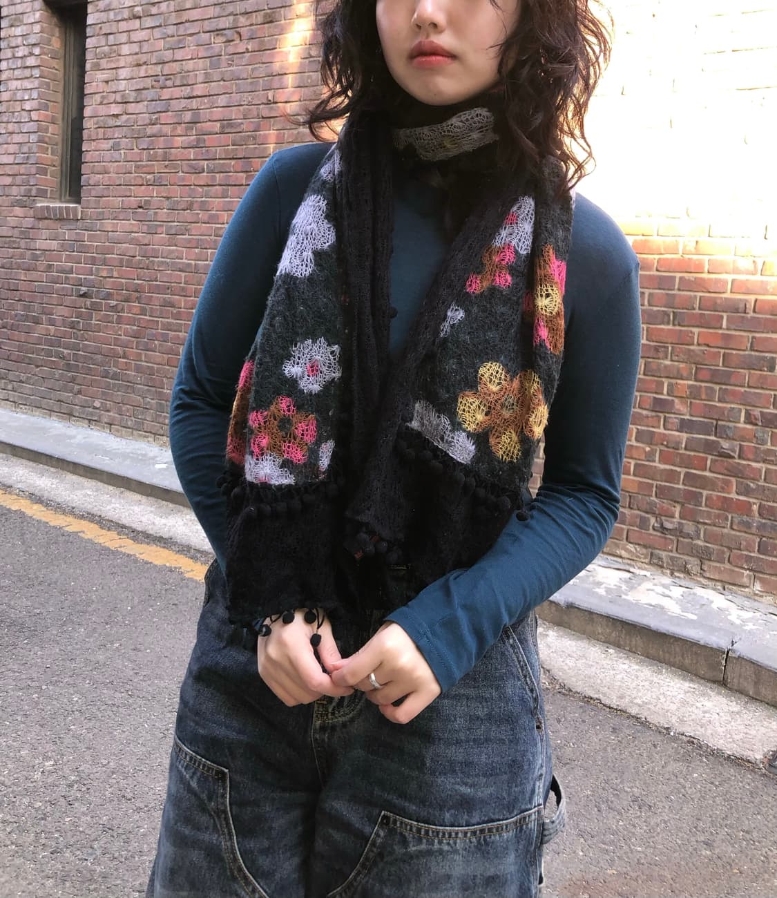 vintage flower muffler 상품이미지2